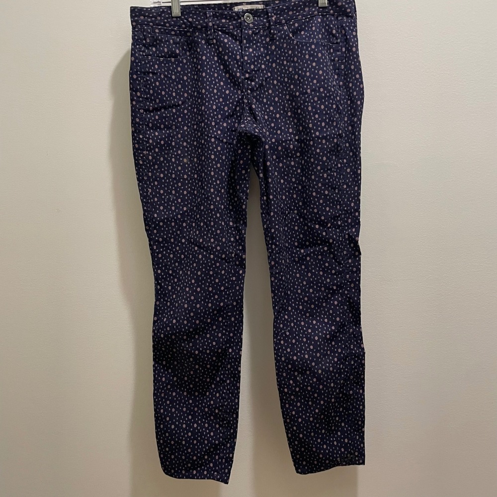 Madewell Navy Pink Polka Dot Corduroy Slim Pants 98912 Womens 29